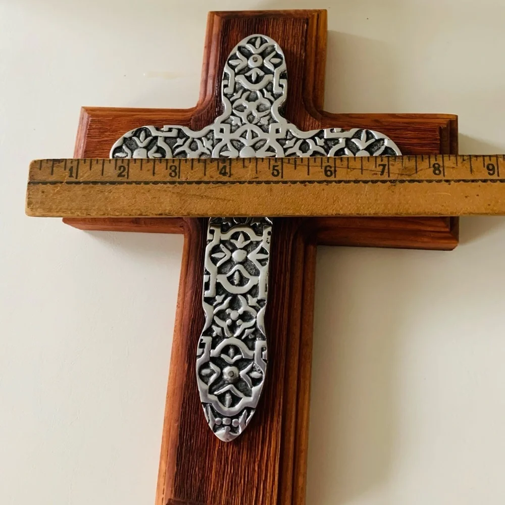 Wooden and metal cross